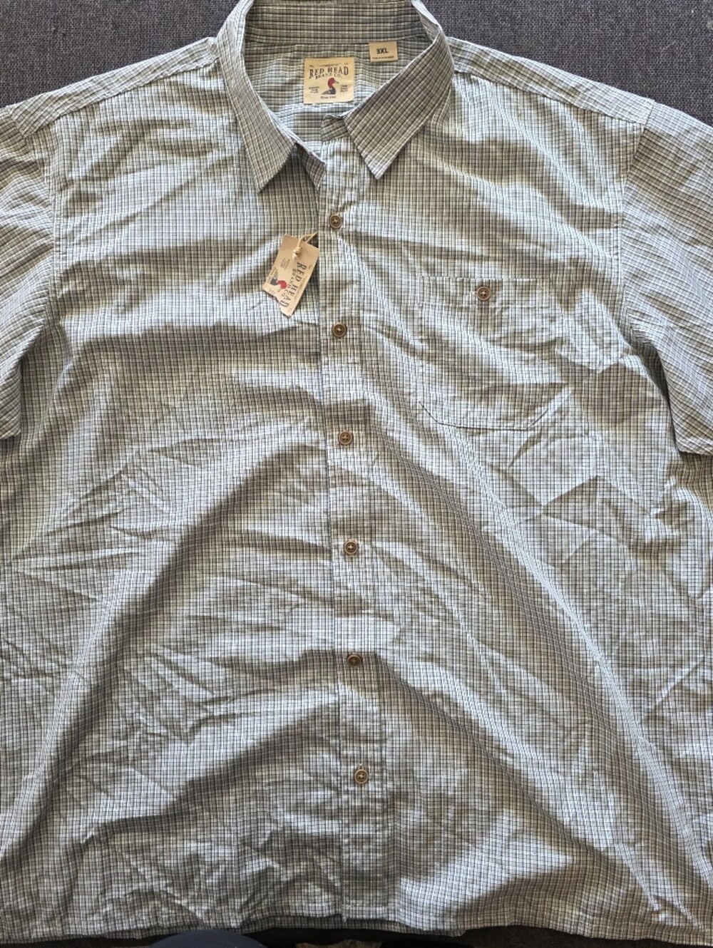 Red Head Button Down 3XL
